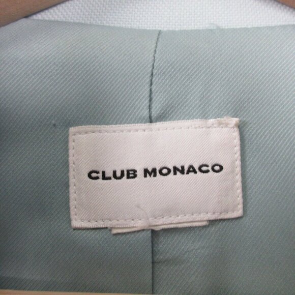 Club Monaco Blazer Women Light Green Open Wool Blend Career Office Work 506 - Picture 3 of 15